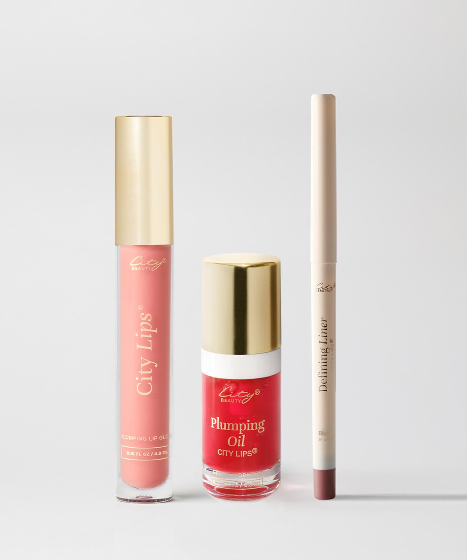 City Lips Perfect Pout Bundle - Peony photo